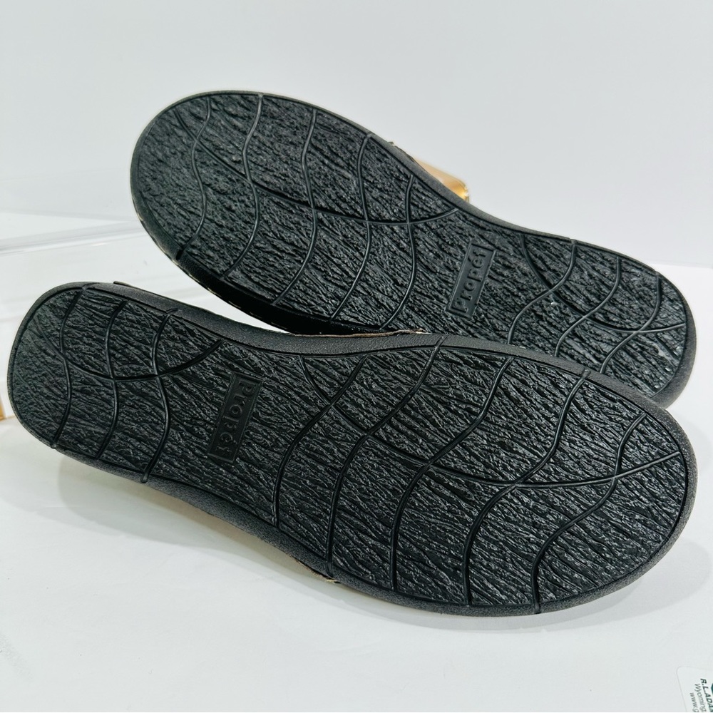 💚 PROPET BROWN LEATHER CAMEO SLIP ONS LIKE NEW WOMENS SIZE 9.5 COMFORTABLE - Picture 8 of 9